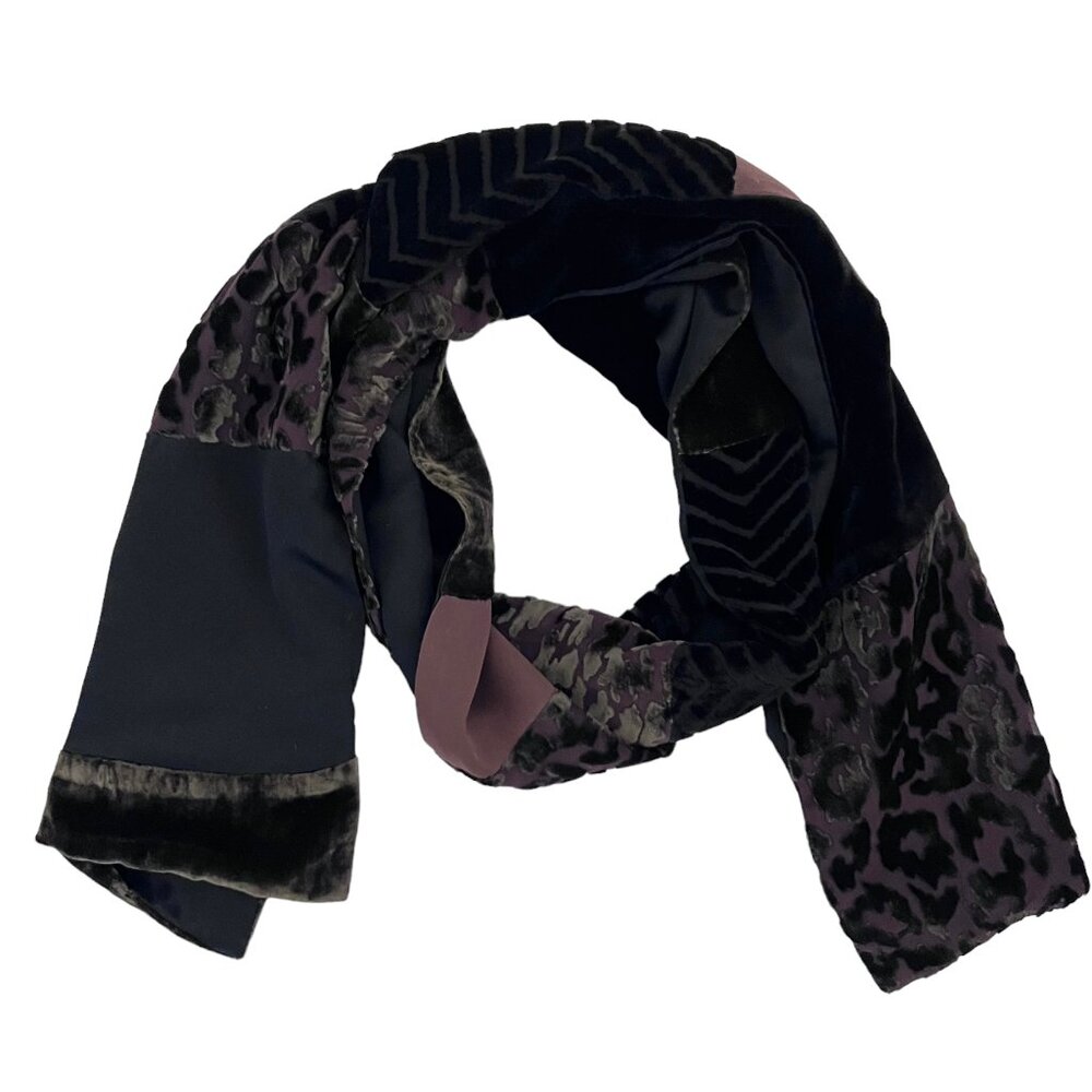 Summer Tompkins Patchwork Animal Print Velvet Sca… - image 6